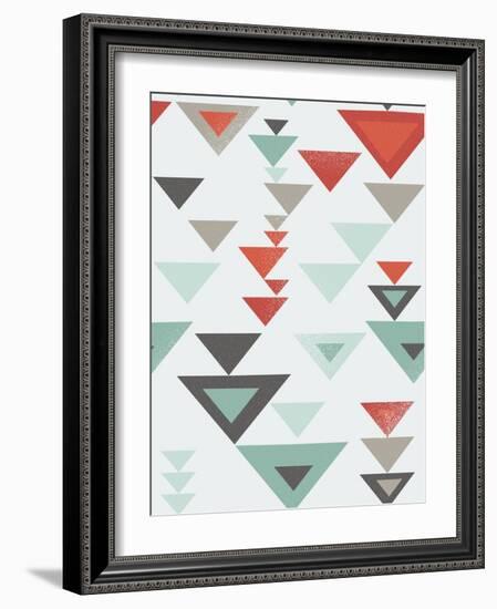 Seamless Geometric Triangle Pattern-Ms.Moloko-Framed Art Print