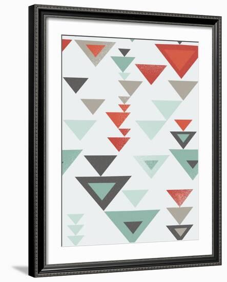 Seamless Geometric Triangle Pattern-Ms.Moloko-Framed Art Print
