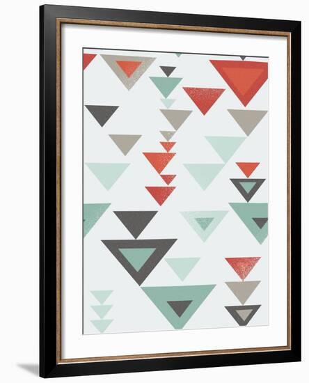 Seamless Geometric Triangle Pattern-Ms.Moloko-Framed Art Print