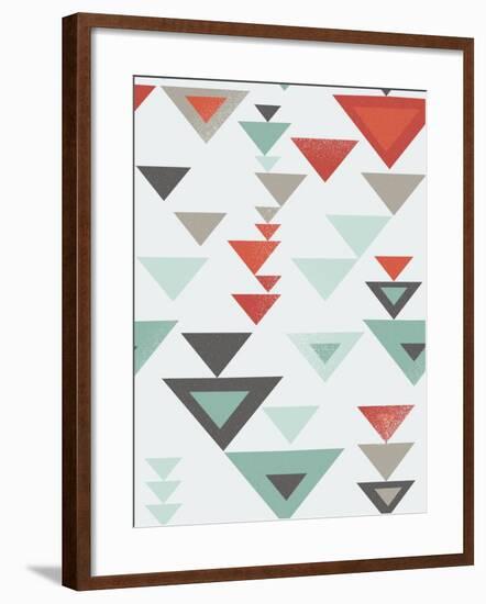 Seamless Geometric Triangle Pattern-Ms.Moloko-Framed Art Print