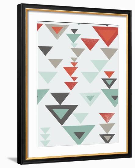 Seamless Geometric Triangle Pattern-Ms.Moloko-Framed Art Print