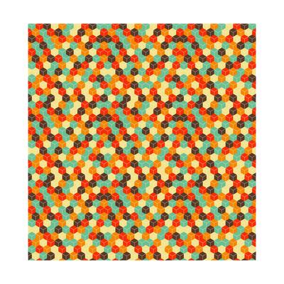 Seamless Hexagonal Cube Cubic Honeycomb Pattern 3d Illusion