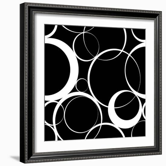 Seamless Monochrome Design-Maksim Krasnov-Framed Art Print