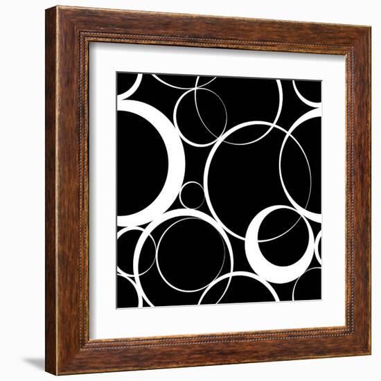 Seamless Monochrome Design-Maksim Krasnov-Framed Art Print