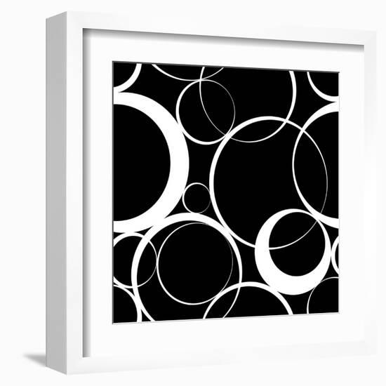 Seamless Monochrome Design-Maksim Krasnov-Framed Art Print