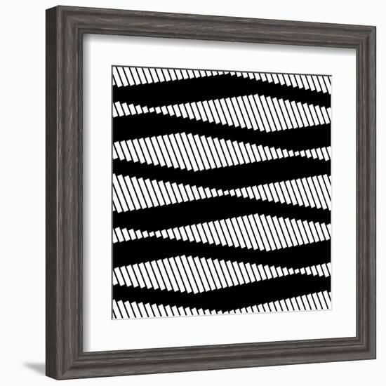 Seamless Monochrome Design-Maksim Krasnov-Framed Art Print