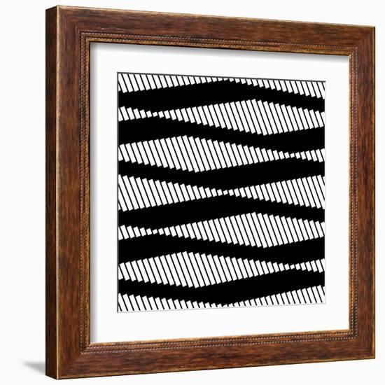 Seamless Monochrome Design-Maksim Krasnov-Framed Art Print