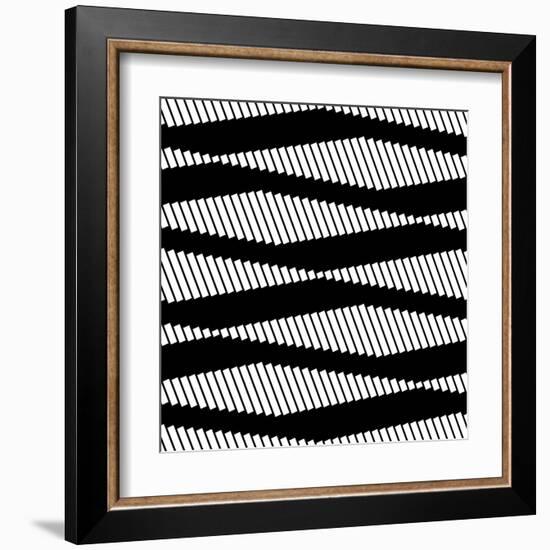 Seamless Monochrome Design-Maksim Krasnov-Framed Art Print