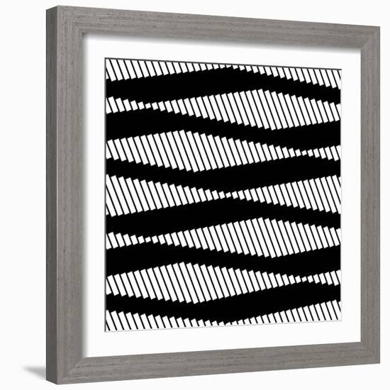 Seamless Monochrome Design-Maksim Krasnov-Framed Art Print