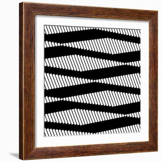 Seamless Monochrome Design-Maksim Krasnov-Framed Art Print