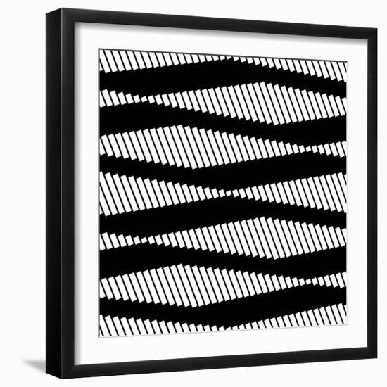 Seamless Monochrome Design-Maksim Krasnov-Framed Art Print