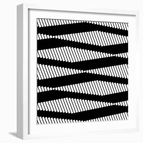 Seamless Monochrome Design-Maksim Krasnov-Framed Art Print