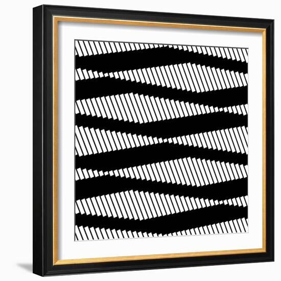 Seamless Monochrome Design-Maksim Krasnov-Framed Art Print