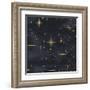 Seamless Night Sky Pattern. Elegant Stars Background-Irtsya-Framed Art Print