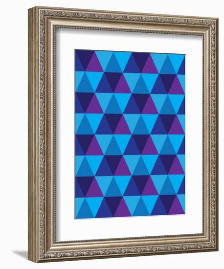 Seamless Of Triangle And Diamond Geometric Shapes-smarnad-Framed Art Print