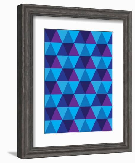 Seamless Of Triangle And Diamond Geometric Shapes-smarnad-Framed Art Print