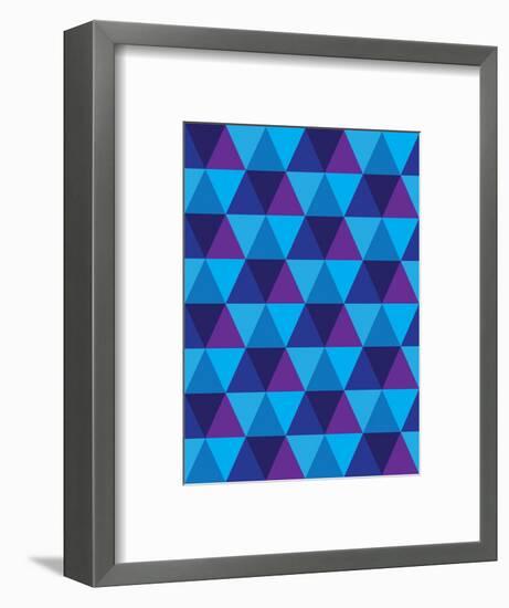 Seamless Of Triangle And Diamond Geometric Shapes-smarnad-Framed Art Print