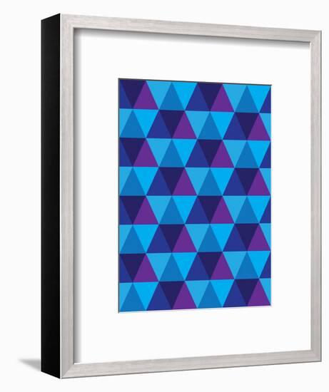 Seamless Of Triangle And Diamond Geometric Shapes-smarnad-Framed Art Print