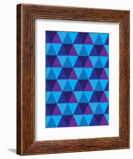 Seamless Of Triangle And Diamond Geometric Shapes-smarnad-Framed Art Print