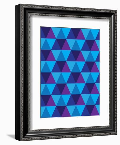 Seamless Of Triangle And Diamond Geometric Shapes-smarnad-Framed Art Print