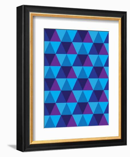 Seamless Of Triangle And Diamond Geometric Shapes-smarnad-Framed Art Print