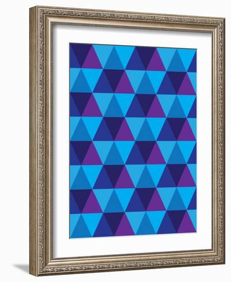 Seamless Of Triangle And Diamond Geometric Shapes-smarnad-Framed Art Print
