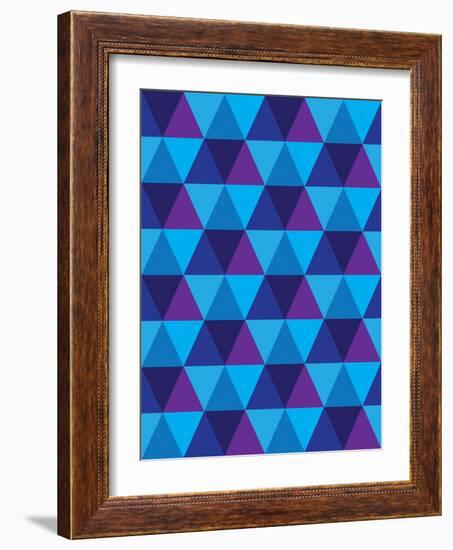 Seamless Of Triangle And Diamond Geometric Shapes-smarnad-Framed Art Print