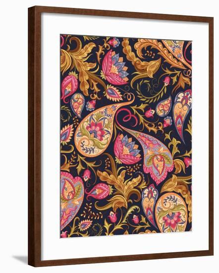 Seamless Paisley Pattern-Jallom-Framed Art Print