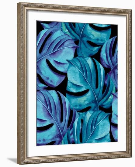 Seamless Palm Pattern-rosapompelmo-Framed Art Print