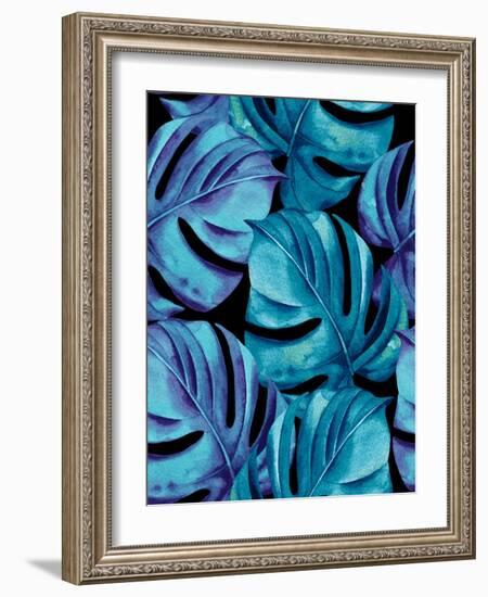 Seamless Palm Pattern-rosapompelmo-Framed Art Print