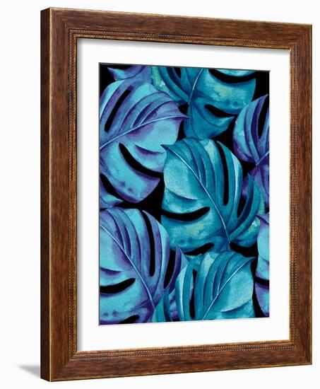 Seamless Palm Pattern-rosapompelmo-Framed Art Print