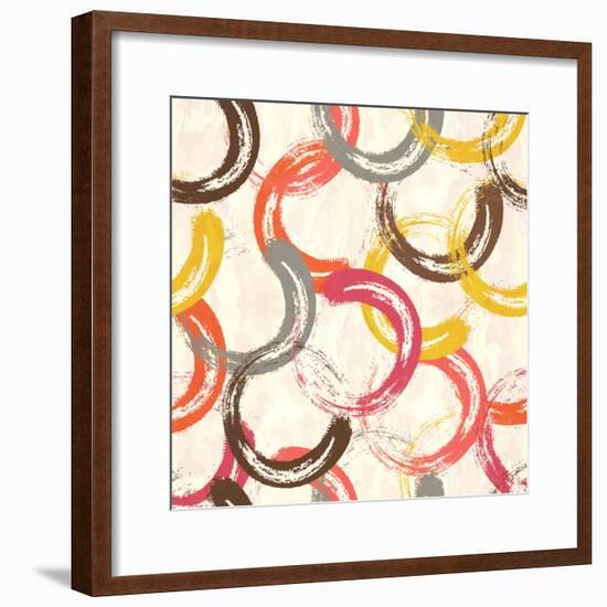 Seamless Pattern Circles with Grunge Effect-ivgroznii-Framed Premium Giclee Print