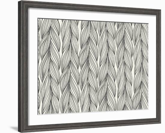 Seamless Pattern Imitation with Braids-tukkki-Framed Art Print