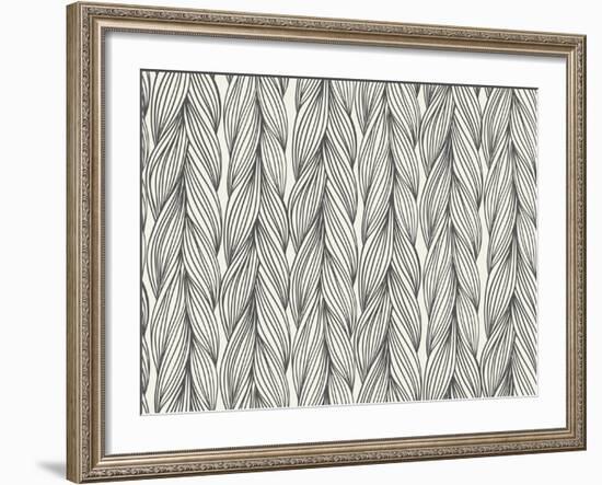 Seamless Pattern Imitation with Braids-tukkki-Framed Art Print