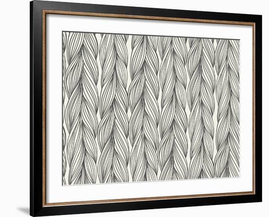 Seamless Pattern Imitation with Braids-tukkki-Framed Art Print