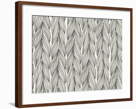 Seamless Pattern Imitation with Braids-tukkki-Framed Art Print