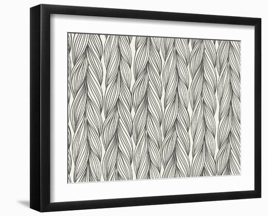 Seamless Pattern Imitation with Braids-tukkki-Framed Art Print