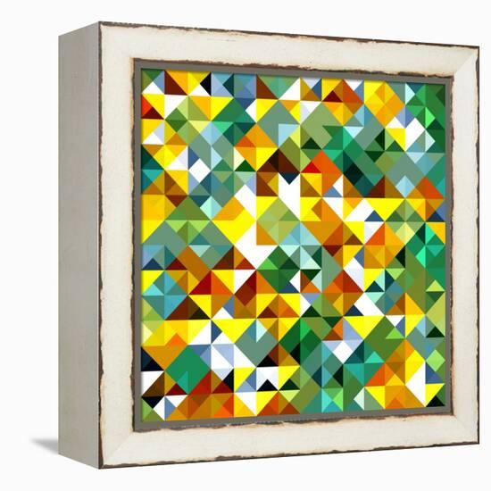 Seamless Pattern Of Geometric Shapes-Login-Framed Stretched Canvas
