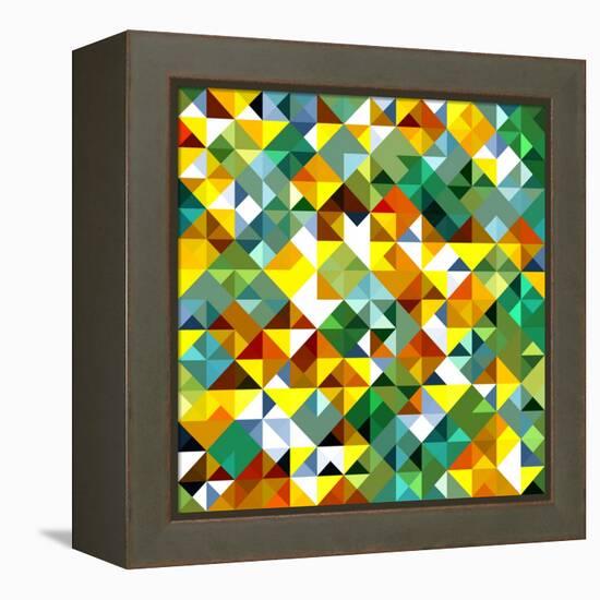 Seamless Pattern Of Geometric Shapes-Login-Framed Stretched Canvas