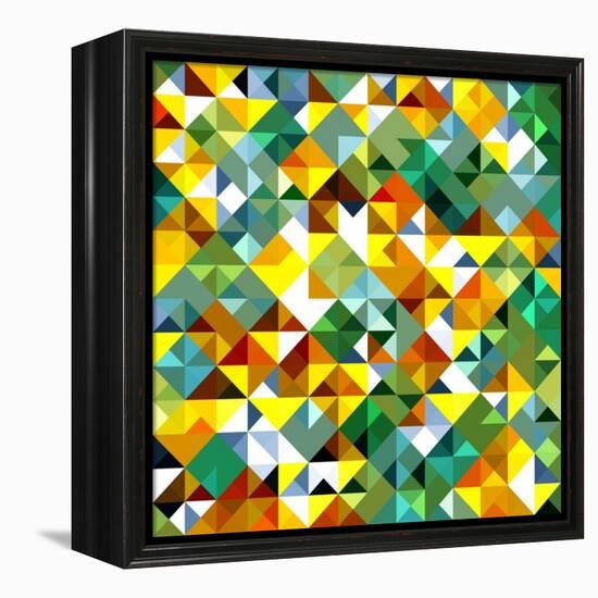 Seamless Pattern Of Geometric Shapes-Login-Framed Stretched Canvas