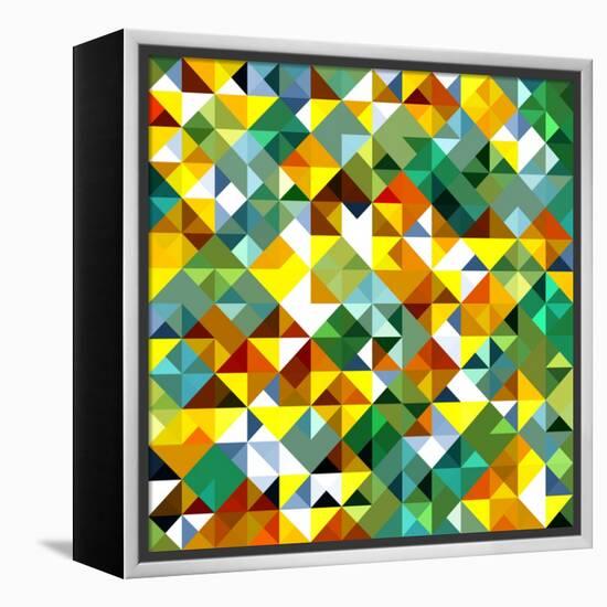 Seamless Pattern Of Geometric Shapes-Login-Framed Stretched Canvas