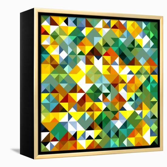 Seamless Pattern Of Geometric Shapes-Login-Framed Stretched Canvas