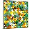 Seamless Pattern Of Geometric Shapes-Login-Mounted Art Print