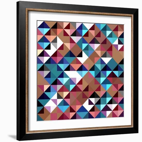 Seamless Pattern Of Geometric Shapes-Login-Framed Art Print