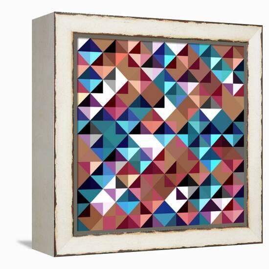 Seamless Pattern Of Geometric Shapes-Login-Framed Stretched Canvas