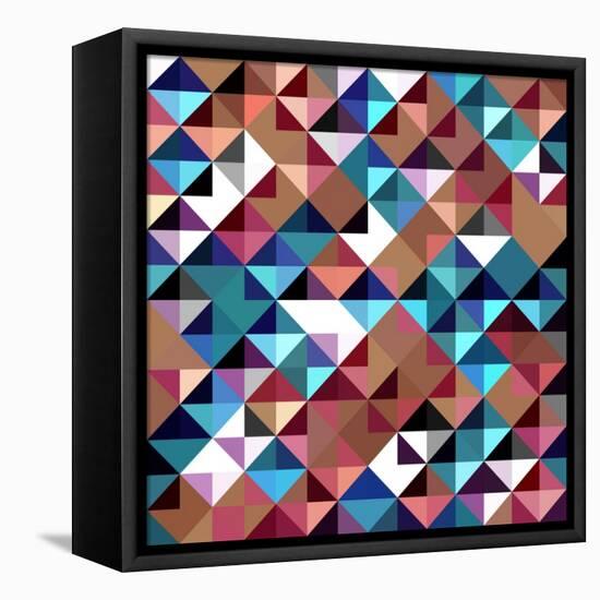 Seamless Pattern Of Geometric Shapes-Login-Framed Stretched Canvas