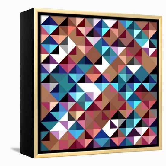 Seamless Pattern Of Geometric Shapes-Login-Framed Stretched Canvas