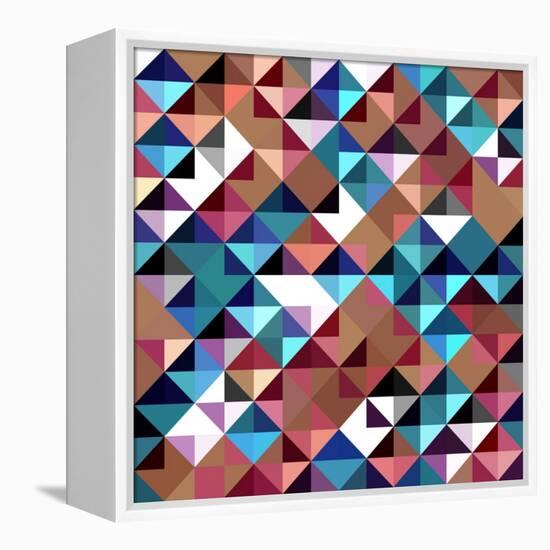 Seamless Pattern Of Geometric Shapes-Login-Framed Stretched Canvas