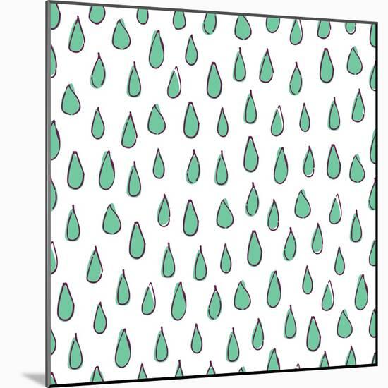 Seamless Pattern. Vector Background with Drops. Design for Prints, Shirts and Posters.-Qilli-Mounted Art Print