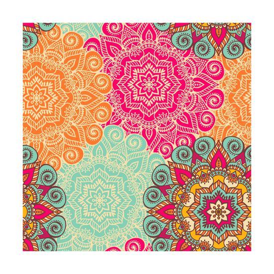 Seamless Pattern Vintage Decorative Elements Hand Drawn Background Islam Arabic Indian Ottoma Art Print By Snezh Art Com